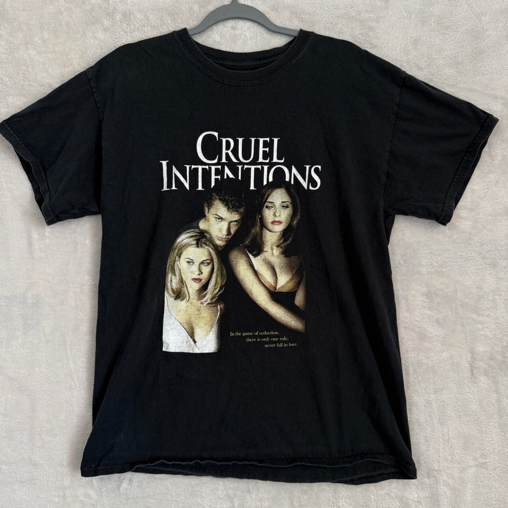 Cruel Intentions Movie Promo T-Shirt Black Mens M Y2K Grunge Streetwear Retro